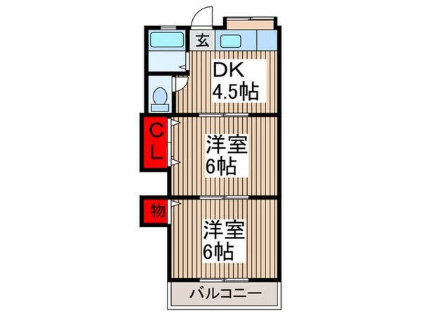 コ－ポヒル所沢１号館の物件間取画像